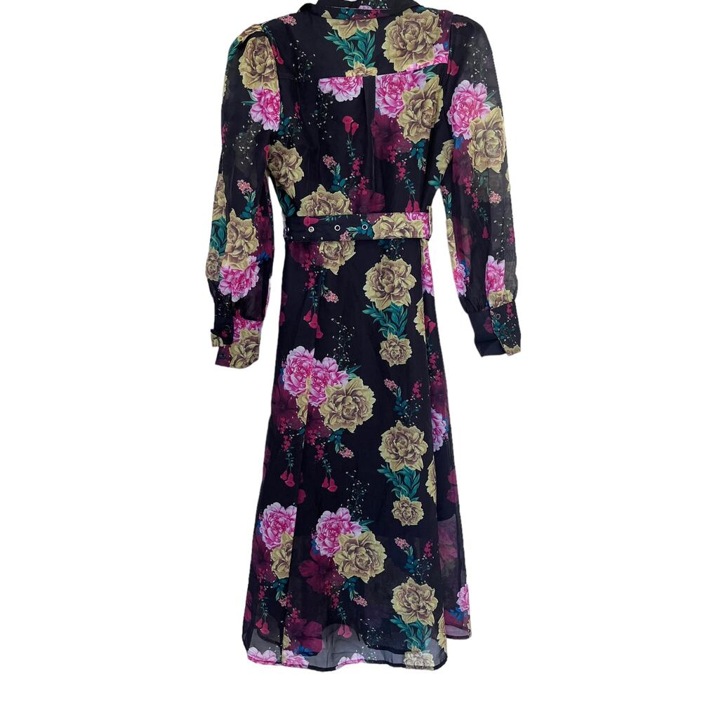 Beulah Style floral fit and flare midi shirt dress size Small - Picture 3 of 13